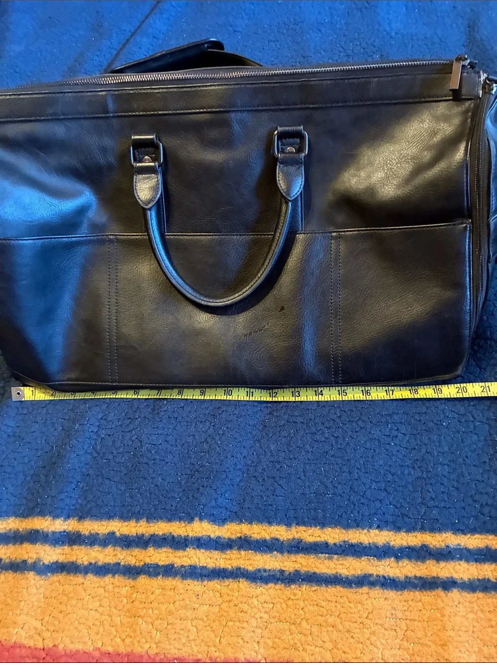 Stackers Men's Black Travel Garment Bag with Organizer